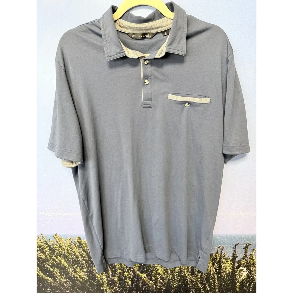 Travis Mathew Short Sleeve‎ Pocket Polo Shirt Men's Size Large